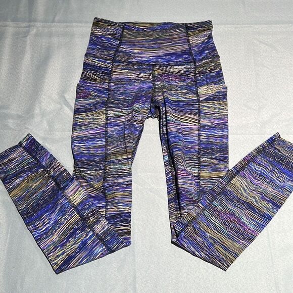 LULULEMON Fast and Free Tight II Interconnect Blue Multi Size 2 C34 - Picture 8 of 14